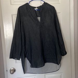 cos tunic denim blue